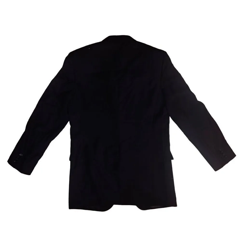 Dolce & Gabbana 3-Button Men's Wool Suit Jacket Black Size 44 Blazer